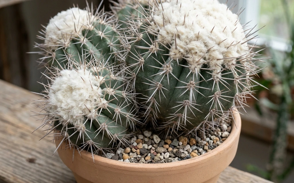 How to care and identify Cottontop Cactus (Echinocactus polycephalus) - Plant AI care database