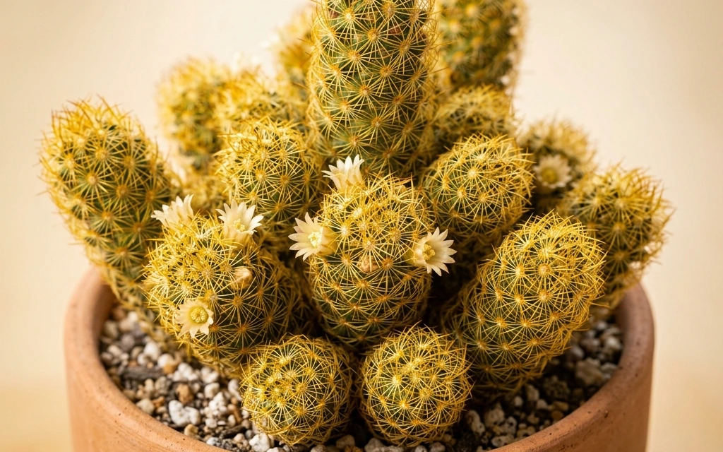 How to care and identify Golden Stars Cactus (Mammillaria carmenae) - Plant AI care database
