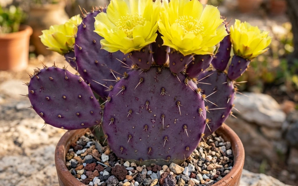 How to care and identify Opuntia Santa-Rita (Opuntia santa-rita) - Plant AI care database