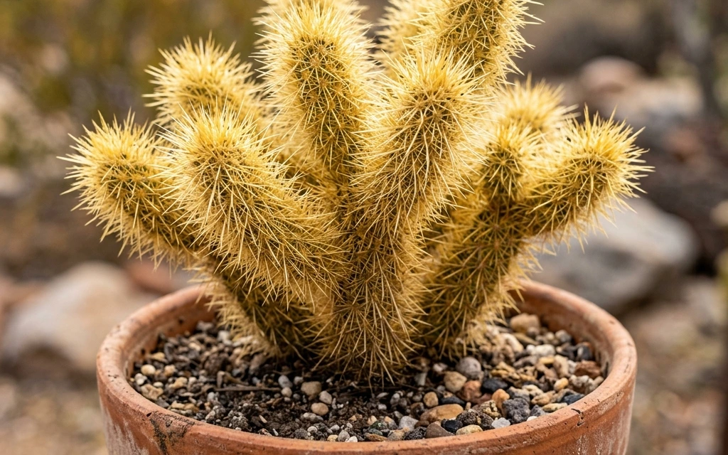 How to care and identify Teddy Bear Cholla (Cylindropuntia bigelovii) - Plant AI care database