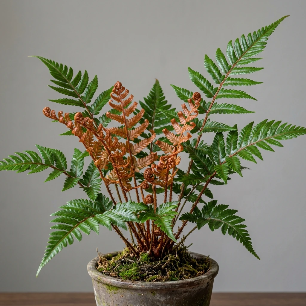 How to care and identify Autumn Fern (Dryopteris erythrosora) - Plant AI care database