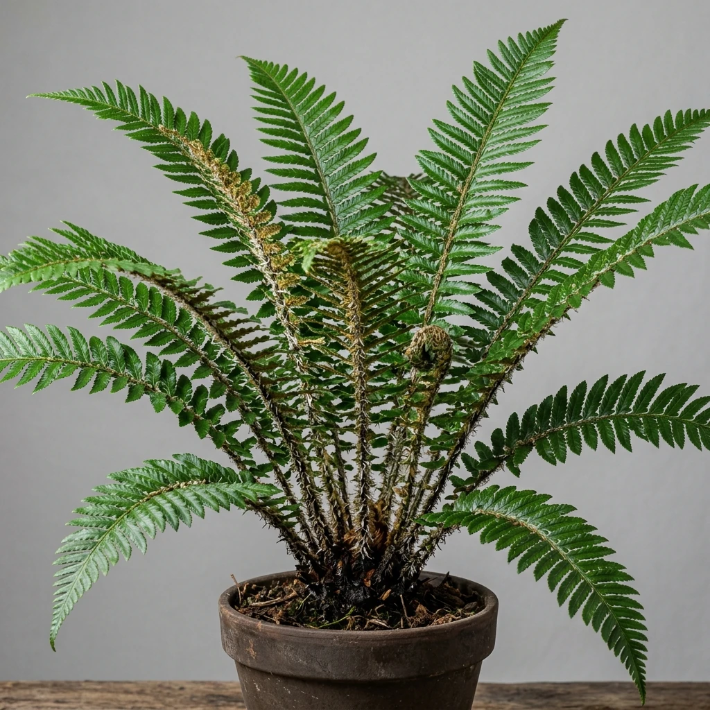 How to care and identify Braun's Holly Fern (Polystichum braunii) - Plant AI care database