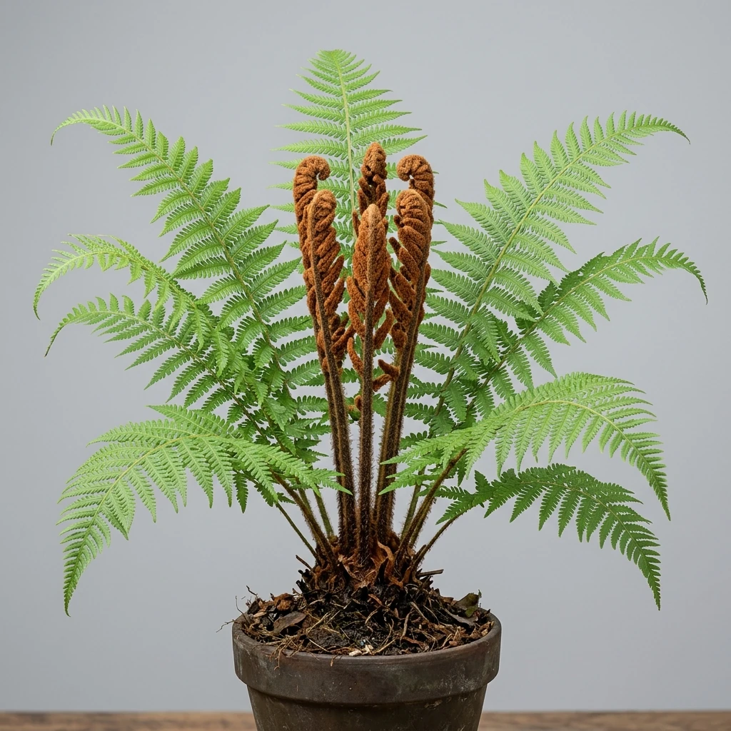 How to care and identify Cinnamon Fern (Osmundastrum cinnamomeum) - Plant AI care database