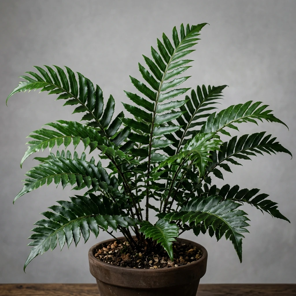 How to care and identify Japanese Holly Fern (Polystichum falcatum) - Plant AI care database