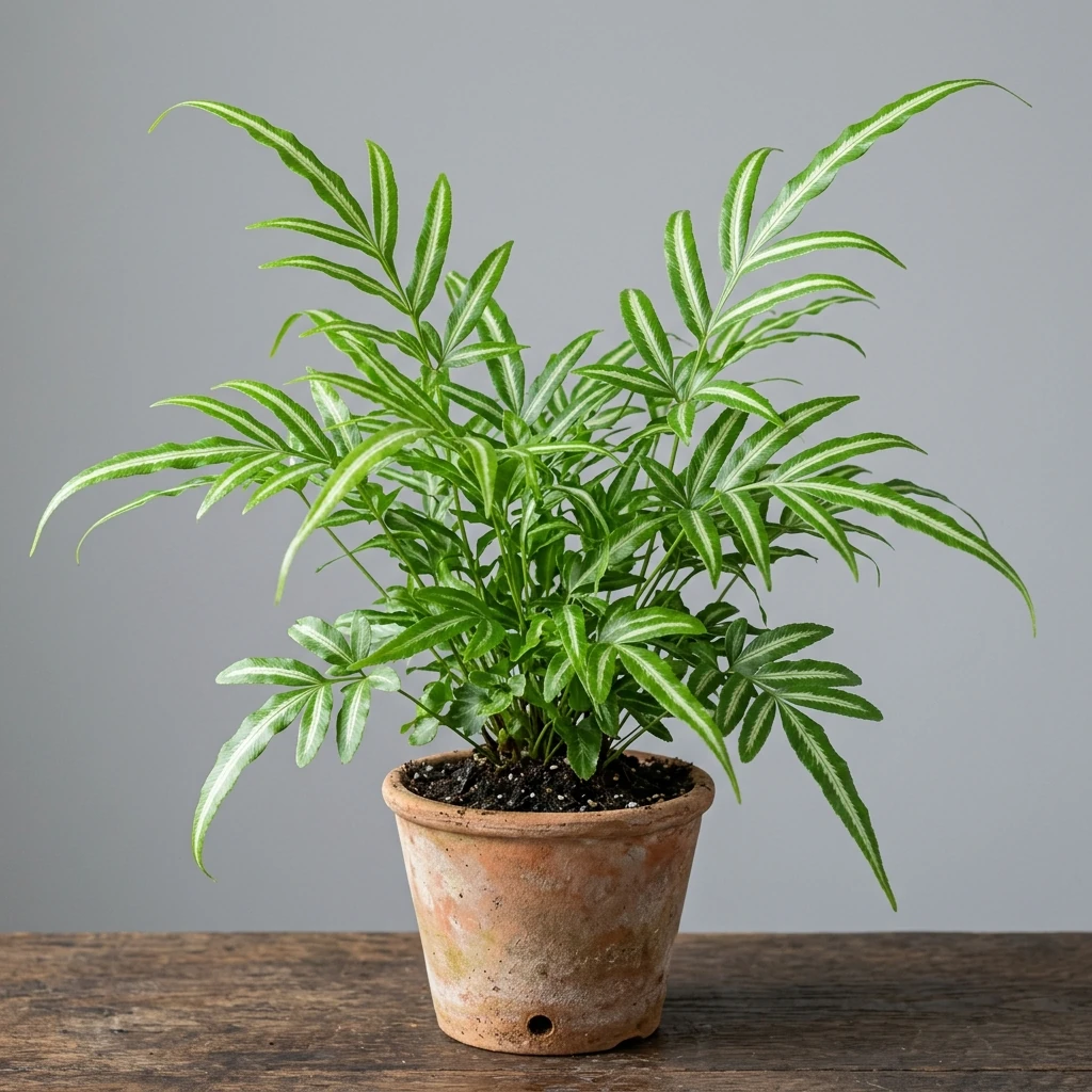 How to care and identify Ribbon Fern (Pteris cretica 'Albolineata') - Plant AI care database