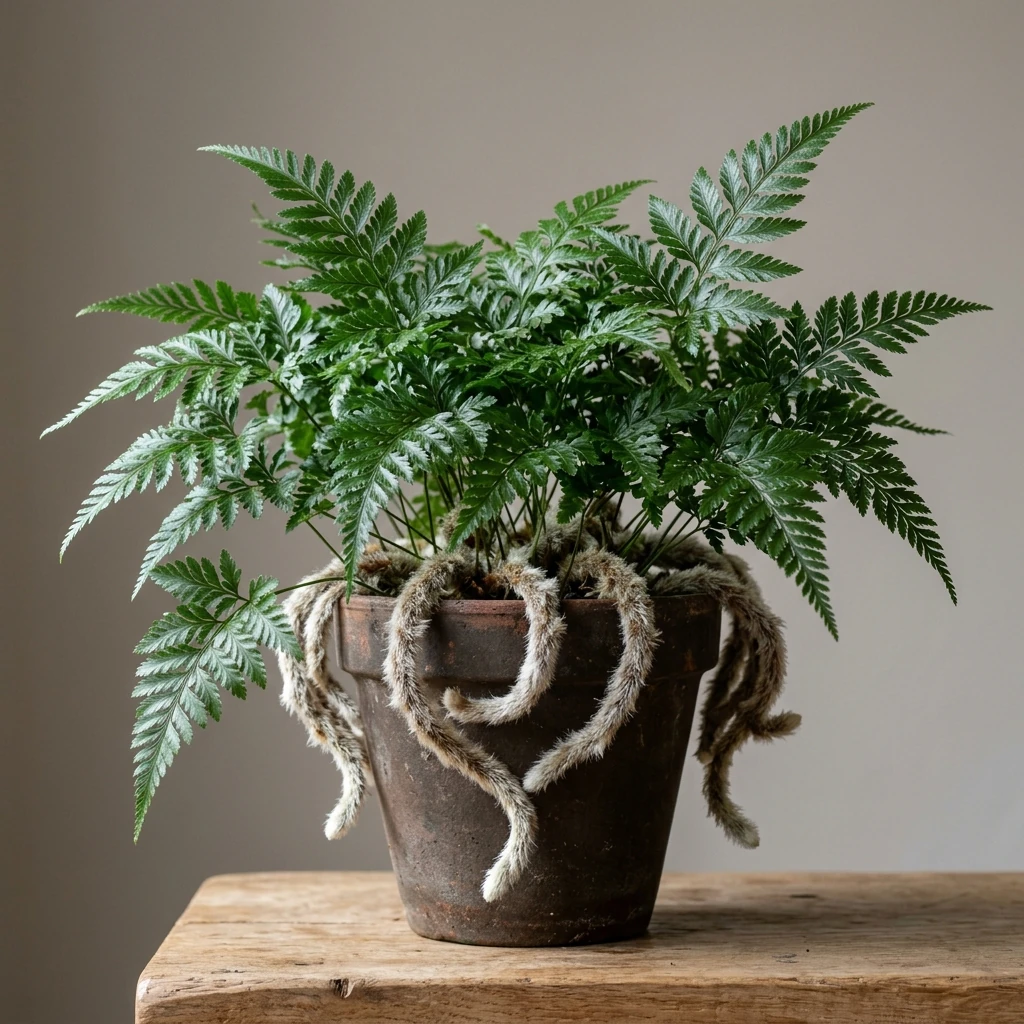 How to care and identify Silver Rabbit's Foot (Davallia pyxidata) - Plant AI care database