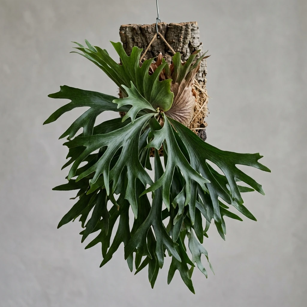 How to care and identify Triangle Staghorn (Platycerium stemaria) - Plant AI care database