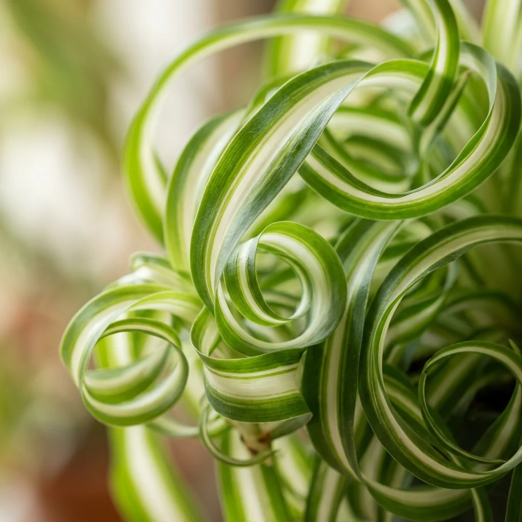 Snap & Identify Curly Spider Plant (Chlorophytum comosum 'Bonnie') - Plant AI care guides