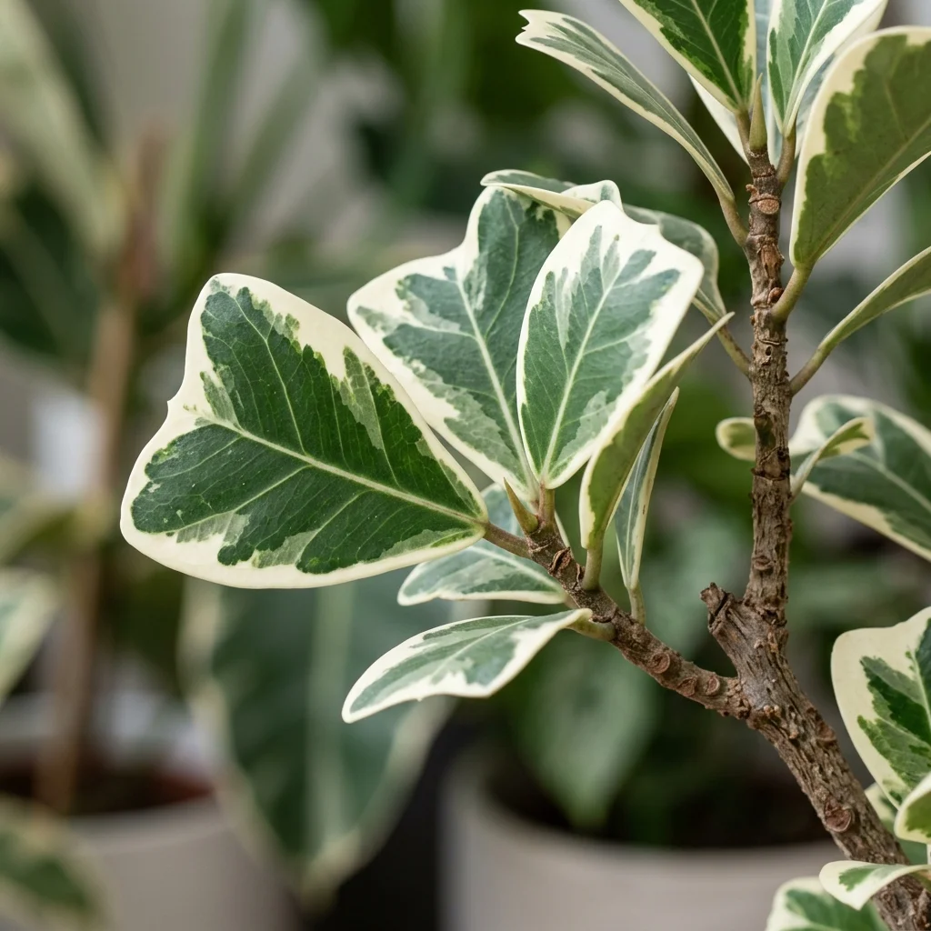 Snap & Identify Variegated Triangular Fig (Ficus triangularis 'Variegata') - Plant AI care guides