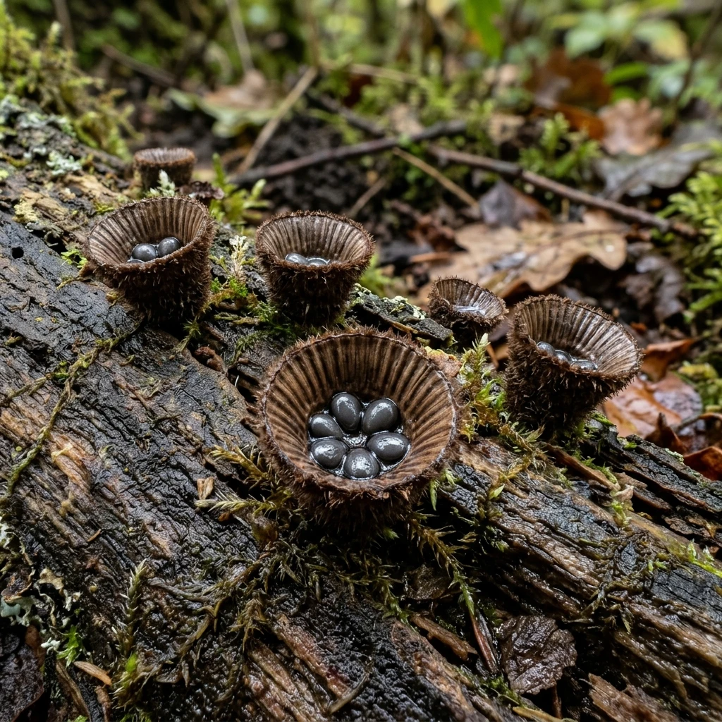 Snap & Identify Fluted Bird's Nest (Cyathus striatus) - Plant AI care guides