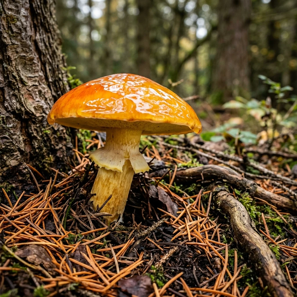 Snap & Identify Larch Bolete (Suillus grevillei) - Plant AI care guides