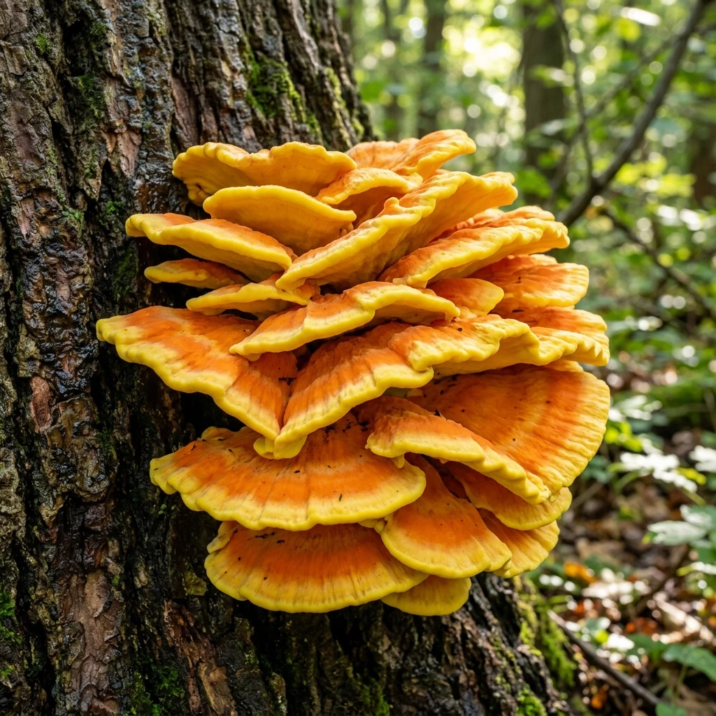 Snap & Identify Chicken of the Woods (Laetiporus sulphureus) - Plant AI care guides