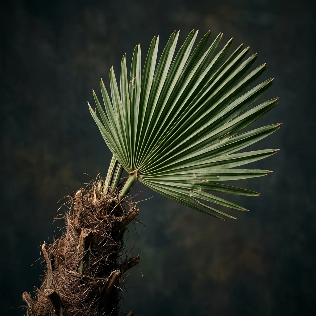 Botanical macro photography of Chusan Palm Shrub (Trachycarpus fortunei) - Plant AI care database