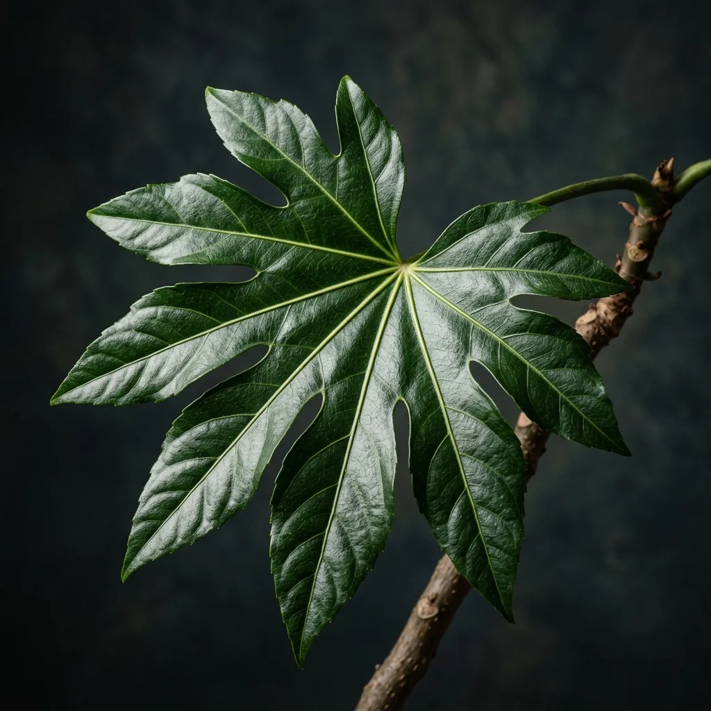 Botanical macro photography of Fatsia (Fatsia japonica) - Plant AI care database