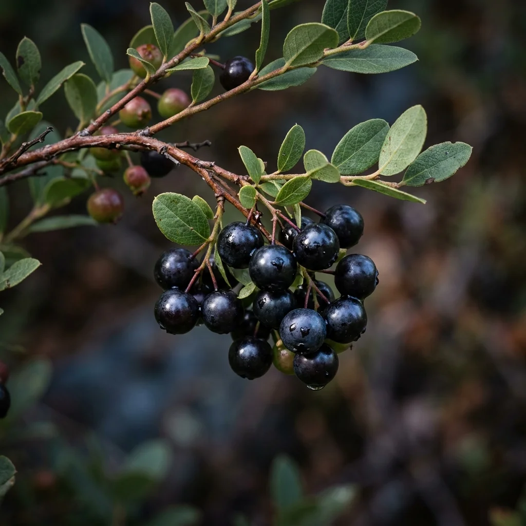Botanical macro photography of Huckleberry (Gaylussacia baccata) - Plant AI care database