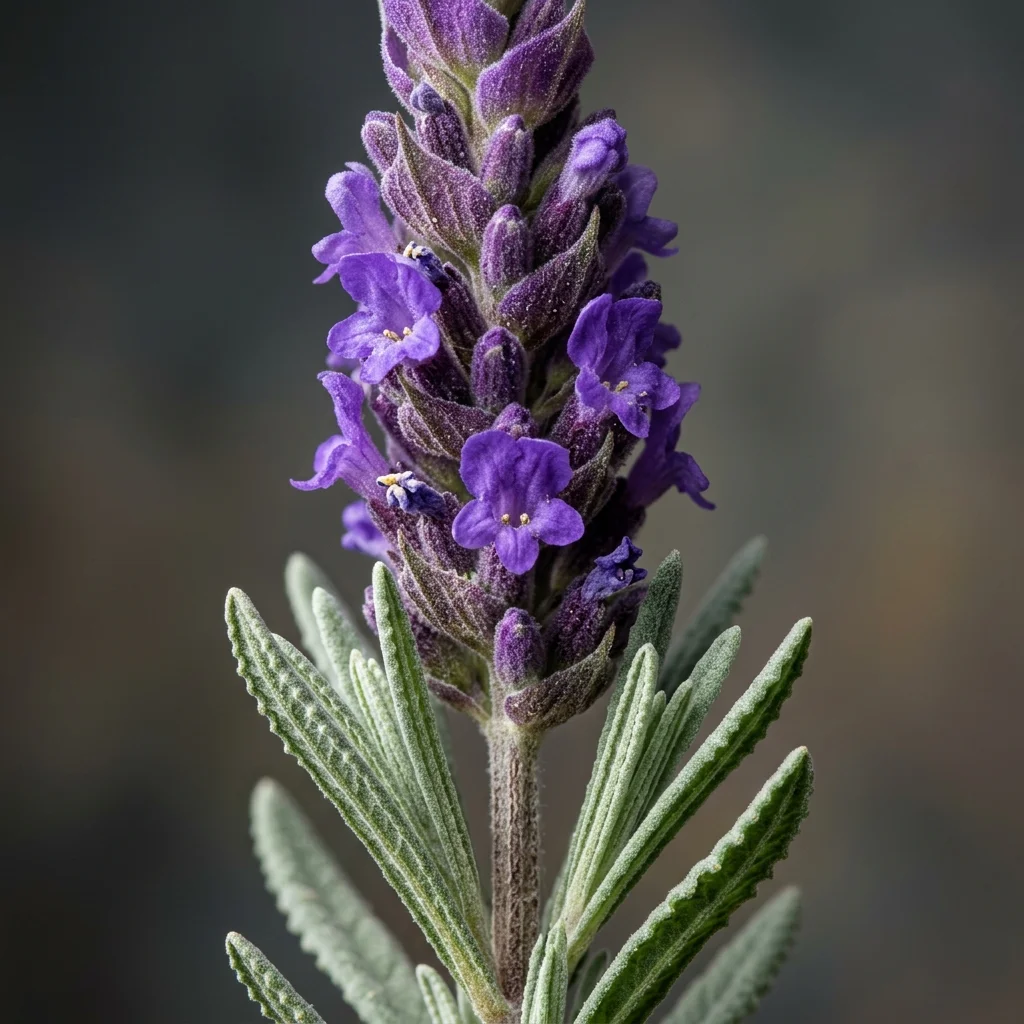 Botanical macro photography of French Lavender Shrub (Lavandula dentata) - Plant AI care database