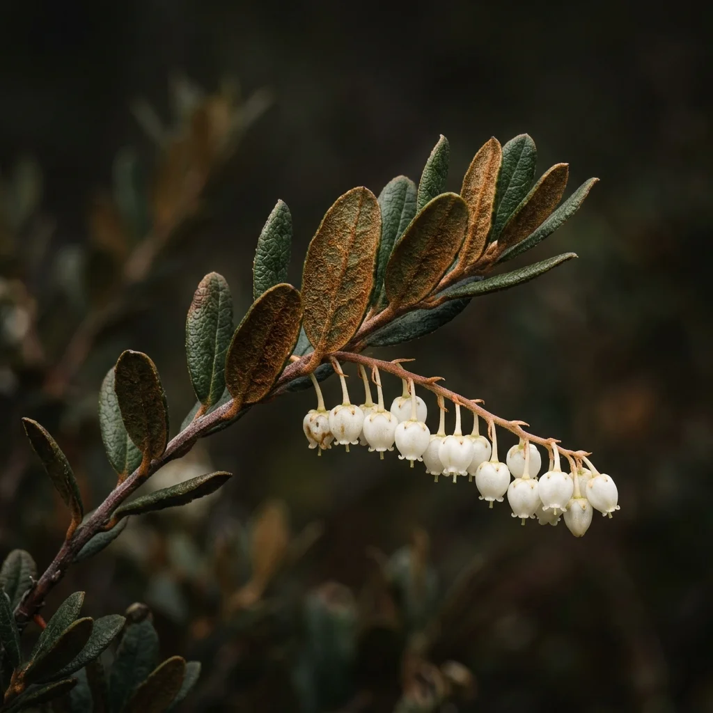 Botanical macro photography of Leatherleaf (Chamaedaphne calyculata) - Plant AI care database