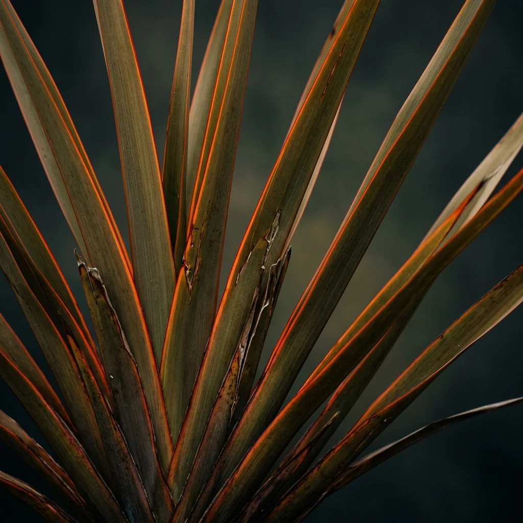 Botanical macro photography of Phormium (Phormium tenax) - Plant AI care database