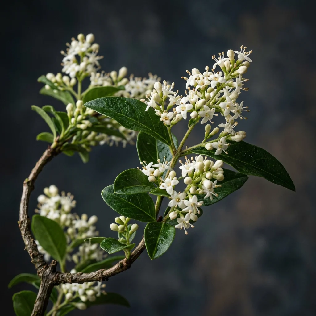 Botanical macro photography of Privet (Ligustrum vulgare) - Plant AI care database