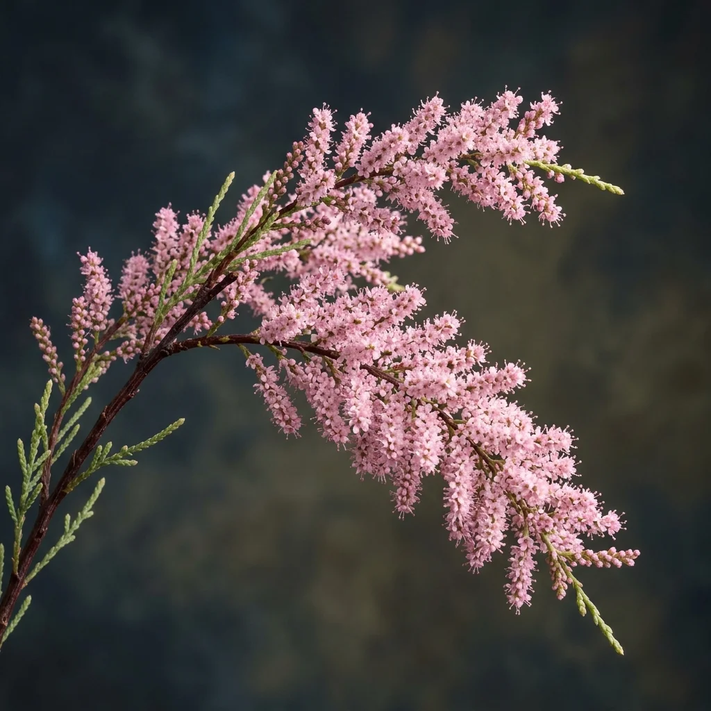 Botanical macro photography of Salt Cedar (Tamarix ramosissima) - Plant AI care database