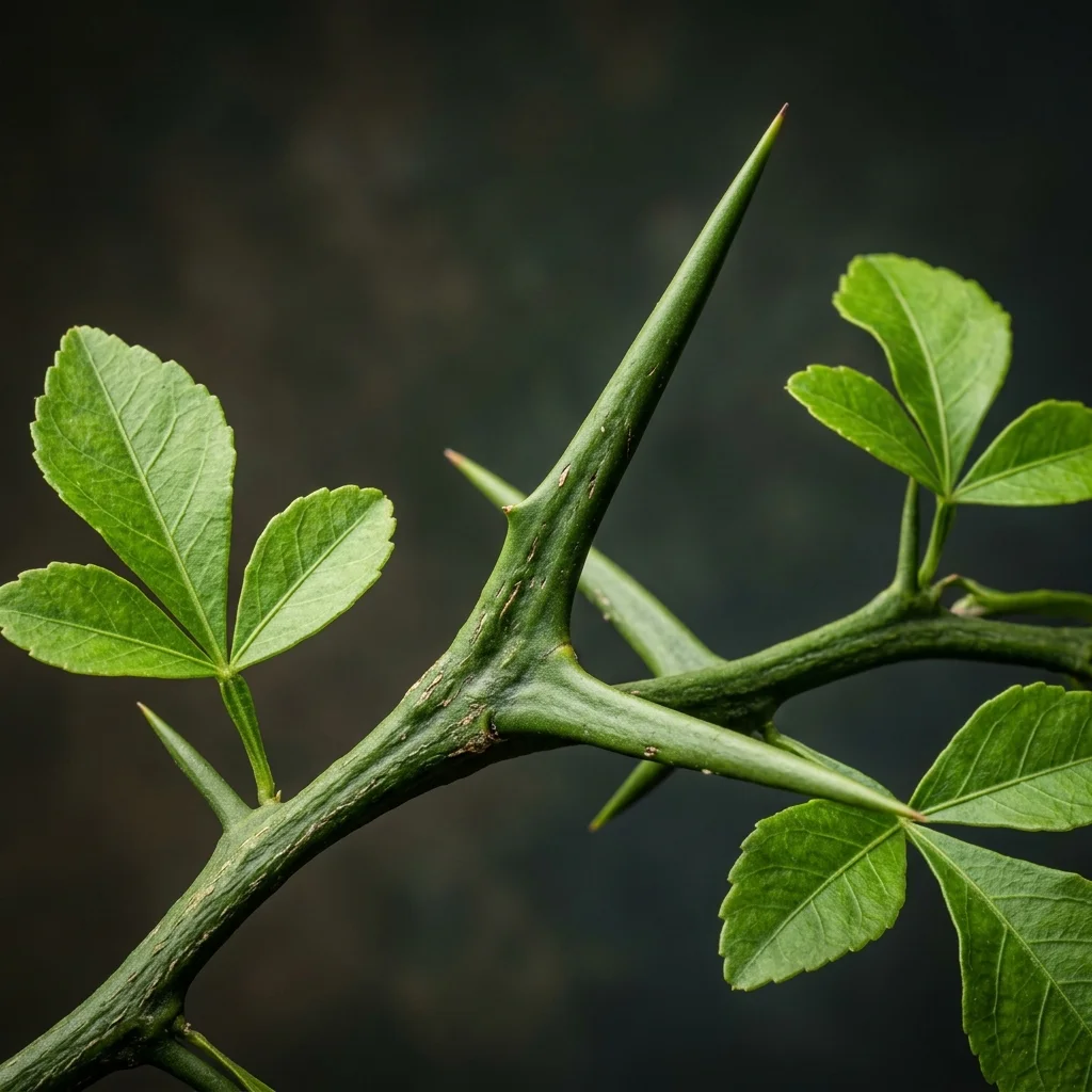 Botanical macro photography of Trifoliate Orange (Citrus trifoliata) - Plant AI care database
