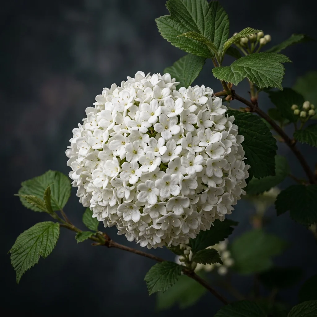 Botanical macro photography of Viburnum (Viburnum opulus) - Plant AI care database