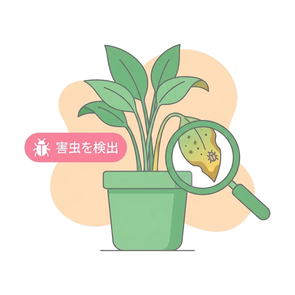詳細な植物のケアガイドと健康診断結果