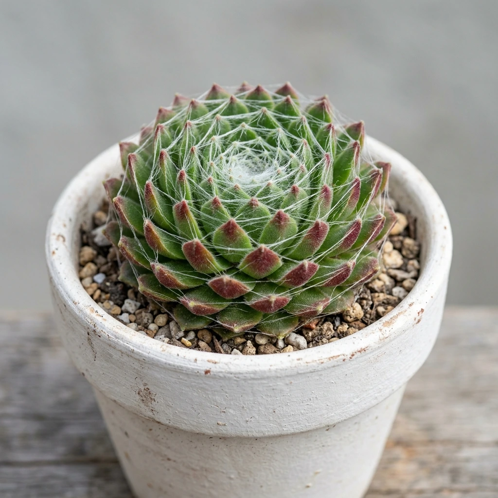 How to care and identify Cobweb Houseleek (Sempervivum arachnoideum) - Plant AI care database