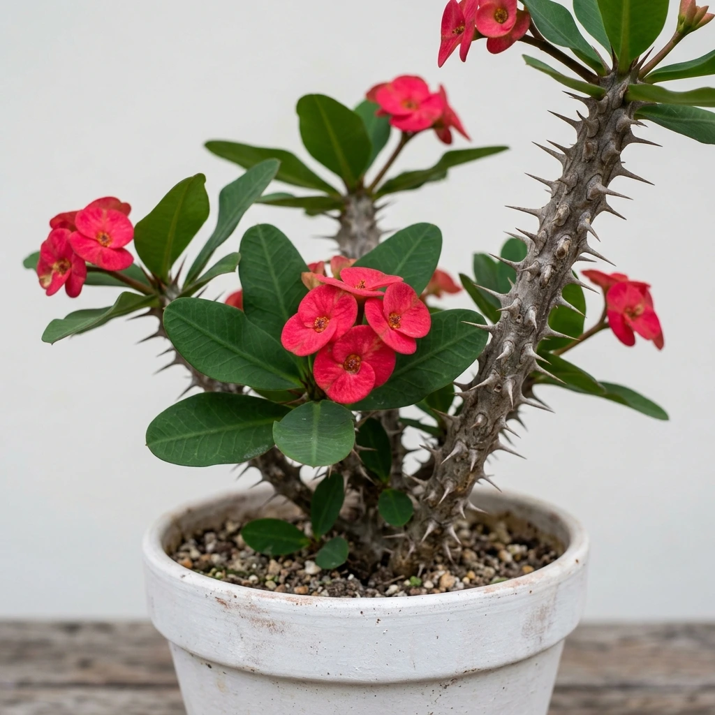 How to care and identify Crown of Thorns (Euphorbia milii) - Plant AI care database