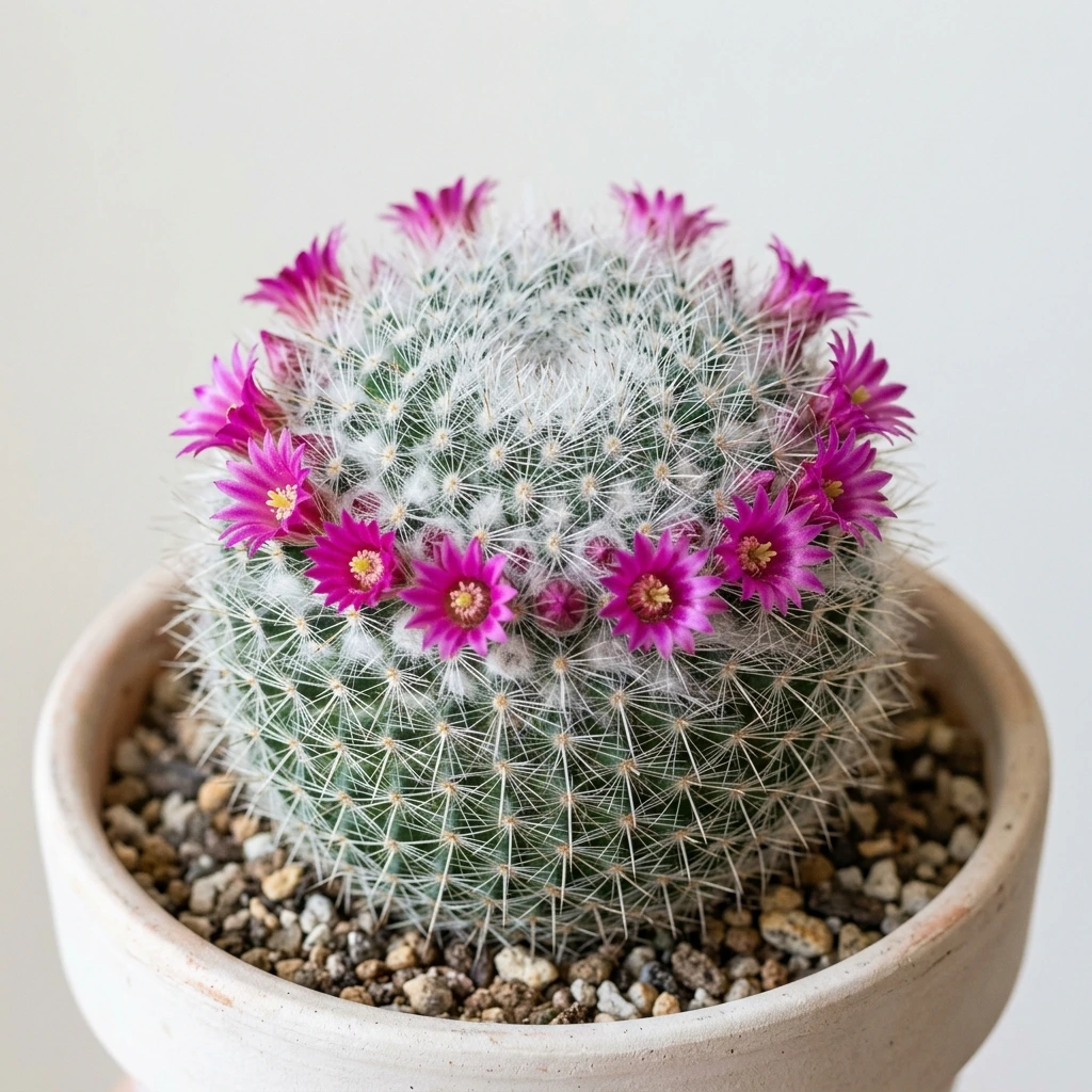 How to care and identify Old Lady Cactus (Mammillaria hahniana) - Plant AI care database