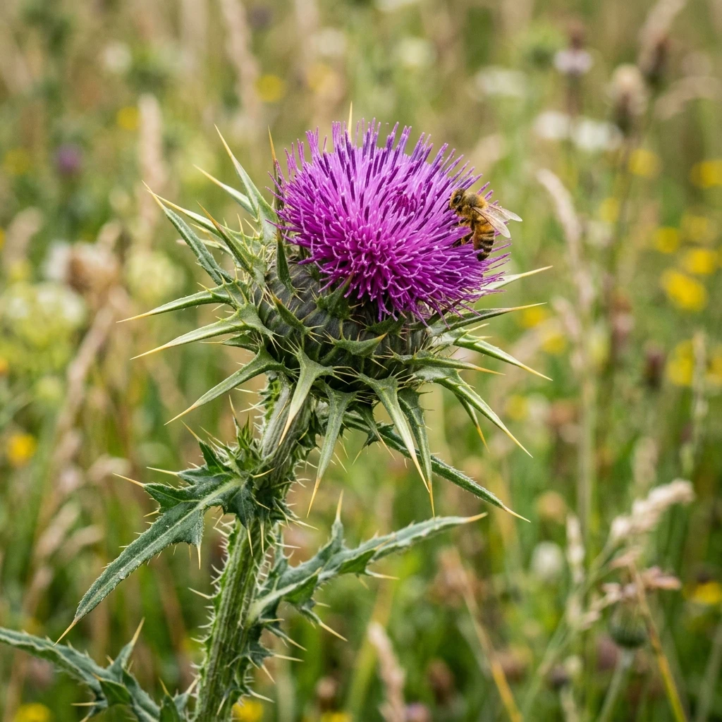 Snap & Identify Bull Thistle (Cirsium vulgare) - Plant AI care guides